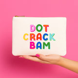 Mahjong Canvas Zip Pouch – Dot Crack Bam