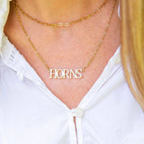 Texas Collegiate Nameplate Necklaces GIGEM Aggies