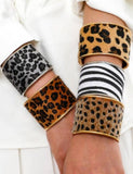 Leopard Print Open Wide Cuff Bracelet