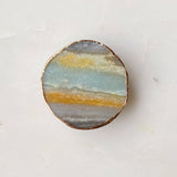 Golden Edge Natural Stone Phone Grip Amazonite