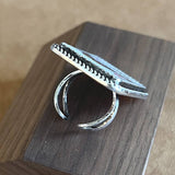 Queen of Hearts Cowgirl Cuff Ring | Silver | 1.5" x 1"