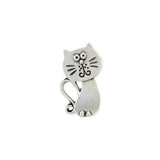 Silly Kitty Silver Cat Post Earrings