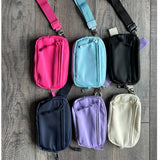 Nylon ID Pouch Wallet with Wristlet Strap Sky Blue