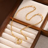 Circle Pendant Necklace - 18K Gold Stainless Steel