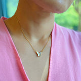 Golden Shell Butterfly Necklace | Stainless Steel