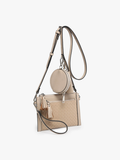 Mirabel Woven Double Zip Crossbody Wallet | Camel