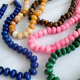 Lapis Blue Natural Stone Beaded Necklace
