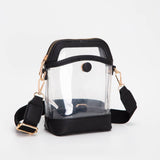 Game Day Stadium Button Style Clear Bags Black