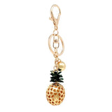 Bling Crystal Yellow Pineapple Fruit Keychain Bag Charm