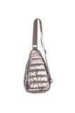 Bronze Metallic Crossbody Sling Bag