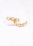 Dalma Pearl Hoop Earrings – Gold