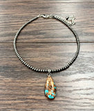 Handmade Western Gemstone Pendant Necklace – Adjustable 15–20"