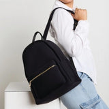 Tess Neoprene Backpack with Front Pocket Black