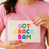 Mahjong Canvas Zip Pouch – Dot Crack Bam
