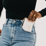 Madi Mini Clip On Envelope Wallet White