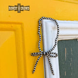 Western Layering Silver Beaded Bow Stretch Bracelet