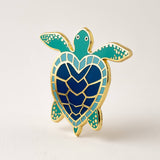 Sea Turtle Heart Enamel Lapel Pin