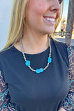 Texline Chunky Turquoise Statement Necklace