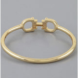 Crystal Horse Bit Link Bangle Bracelet | Western Luxe Jewelry