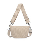 Ethereal Woven Neoprene Dual Strap Crossbody Cream