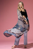 Monterey Damask Print Kimono