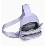 Beyond the Horizon Woven Neoprene Sling Backpack | Lilac Purple