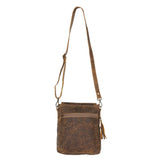 Brown Beauty Crazy Horse Distressed Leather Flap Shoulder Bag