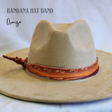 Orange Paisley Bandana Hat Band