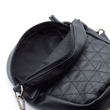 Vegan Leather Mini Quilt Crossbody Bag