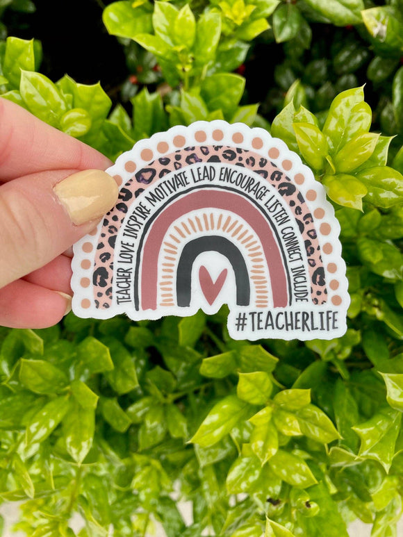 Teacher TeacherLife Rainbow Sticker