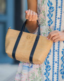 Georgie Mini Tote — Natural Navy