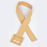 Handmade Buckle Elastic Belt – Khaki