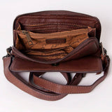 American Darling Hand-Tooled & Painted Leather Crossbody Bag