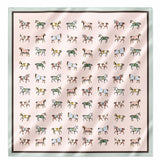 Equestrian Horse Print Satin Square Scarf | Classic Preppy | Noble Blush