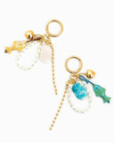 Iridescent Fish Pearl Loop Coastal Bag Charm