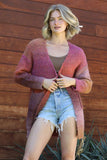 Sunset Marled Chunky Knit Cardigan with Pockets