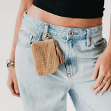 River Raffia Clippable Card Holder | Tan