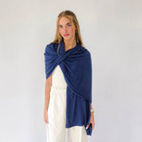 Catalina Navy Cashmere-Blend Travel Scarf & Wrap