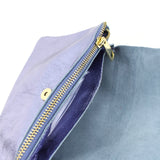 Metallic Italian Made Leather Clutch Crossbody Bag Brown Bronze