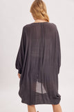 Boho Open Front Kimono Cardigan | Ash | S, M & L | C03259