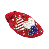 American Heart Patriotic Beaded Knot Headband