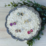 Glitter Studs Earrings Pink