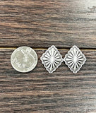 Brass Concho Stud Earrings – Western Statement Studs