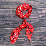 Western Bandana Print Wild Rag Scarf | Red | 36x36