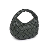 Noreen Woven Clutch Forest Green