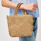 Chiara Woven Crossbody Bag | Tan with Vegan Leather Strap & Gold Hardware