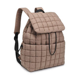 Alex Nylon Quilted Puffer Backpack Natural