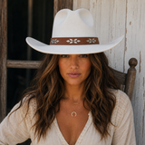 Black Faux Leather Western Hat Band with Silver-Tone Conchos
