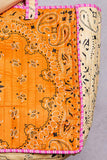 LOVE Bandana Quilted Tote Bag | Orange Multi