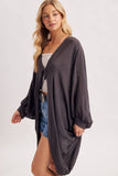 Boho Open Front Kimono Cardigan | Ash | S, M & L | C03259